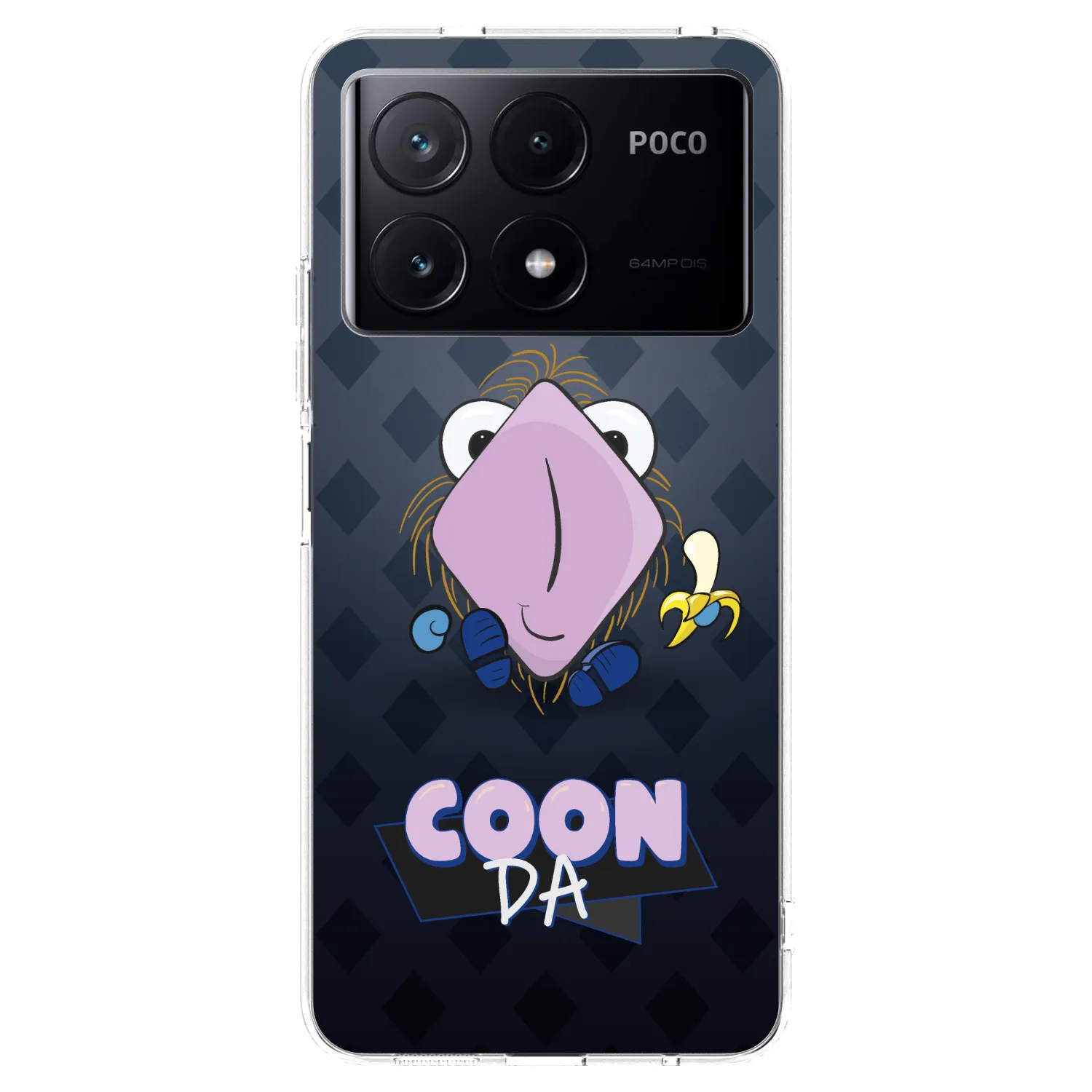 Picasee silikonový průhledný obal pro Xiaomi Poco X6 Pro - COONDA chlupatka - tmavá