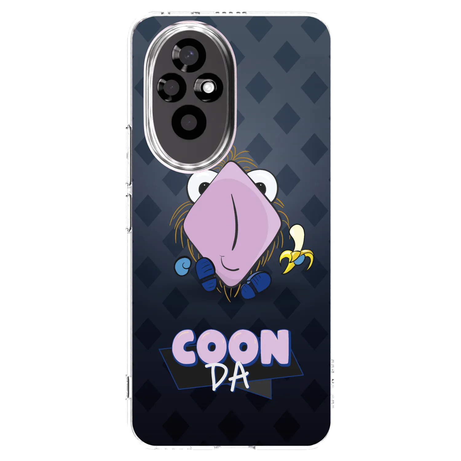 Picasee silikonový průhledný obal pro Honor 200 Pro 5G - COONDA chlupatka - tmavá