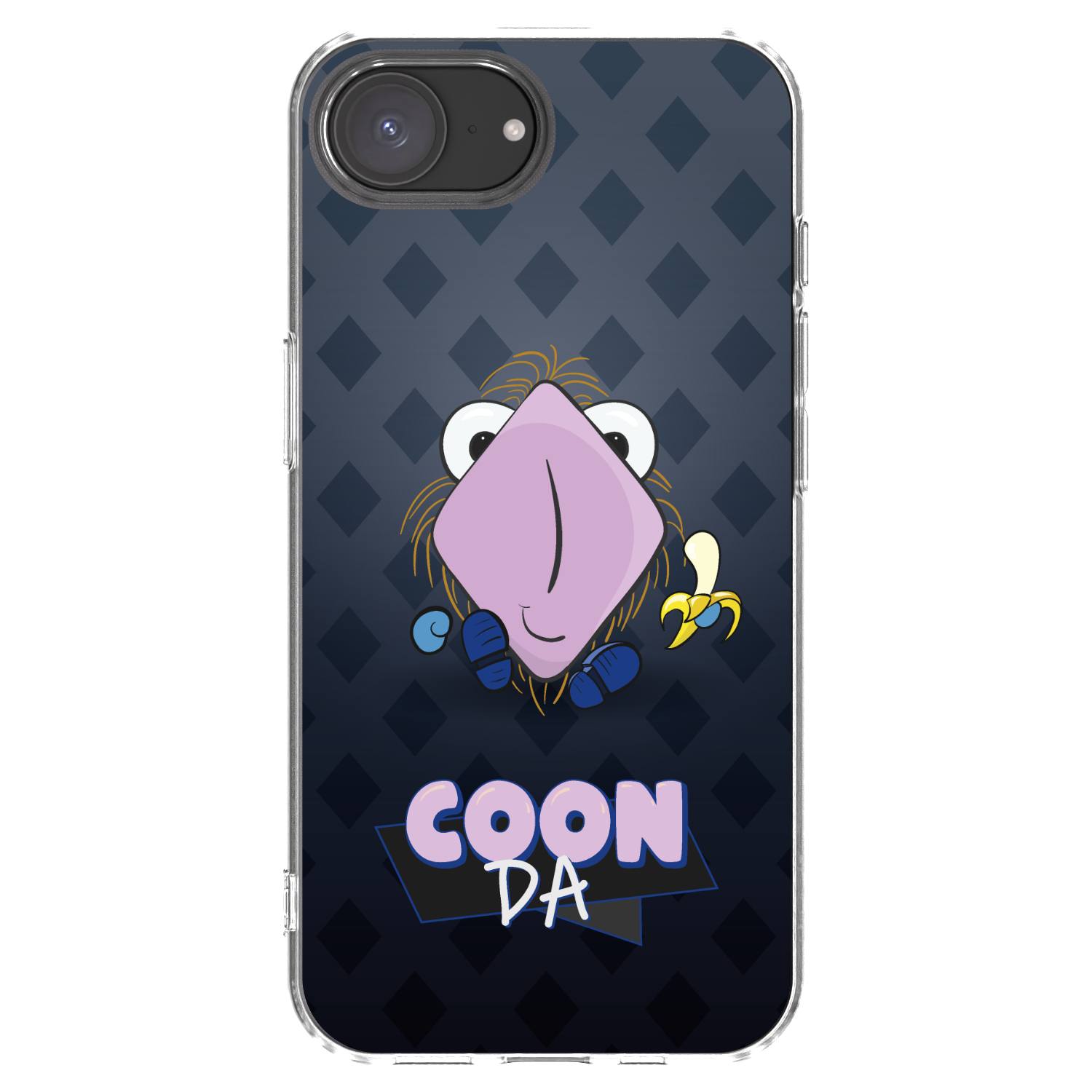 Picasee silikonový průhledný obal pro Apple iPhone 16e - COONDA chlupatka - tmavá