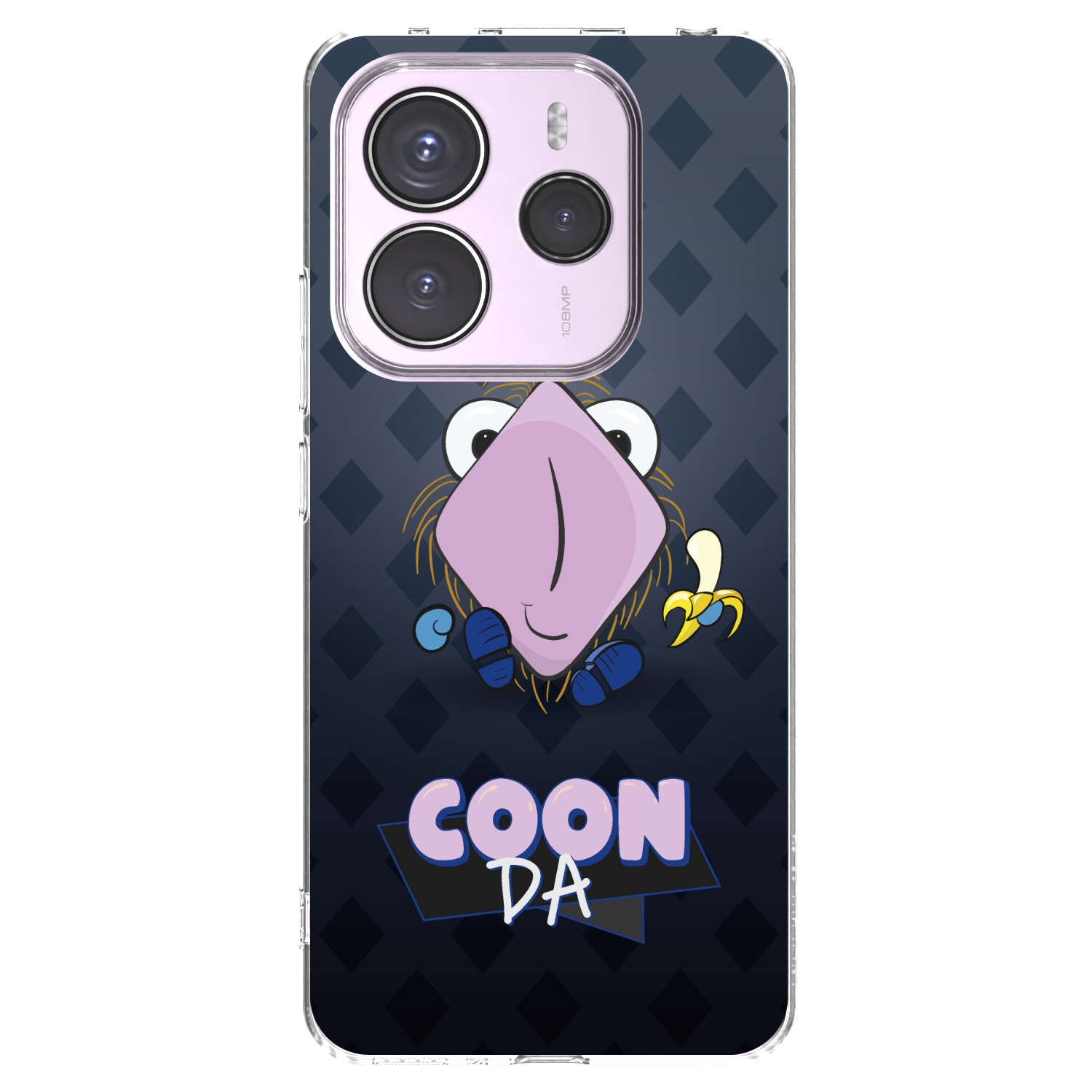 Picasee silikonový průhledný obal pro Xiaomi Redmi Note 14 5G - COONDA chlupatka - tmavá