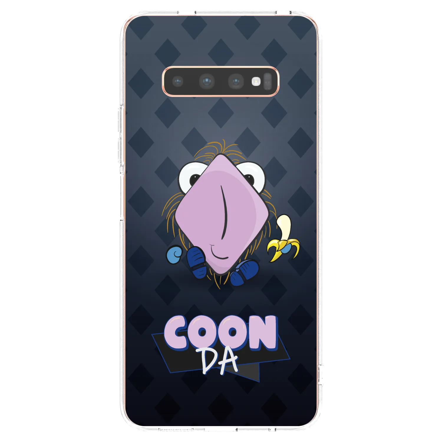 Picasee silikonový průhledný obal pro Samsung Galaxy S10 Plus G975 - COONDA chlupatka - tmavá