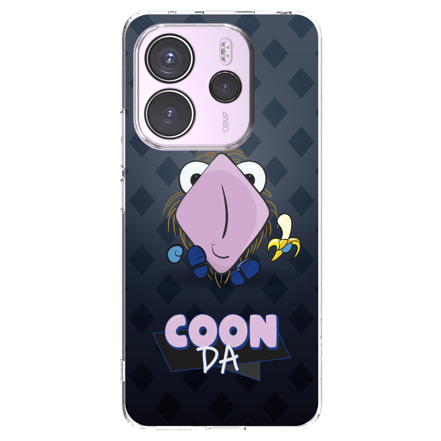 Picasee silikonový průhledný obal pro Xiaomi Redmi Note 14 4G - COONDA chlupatka - tmavá