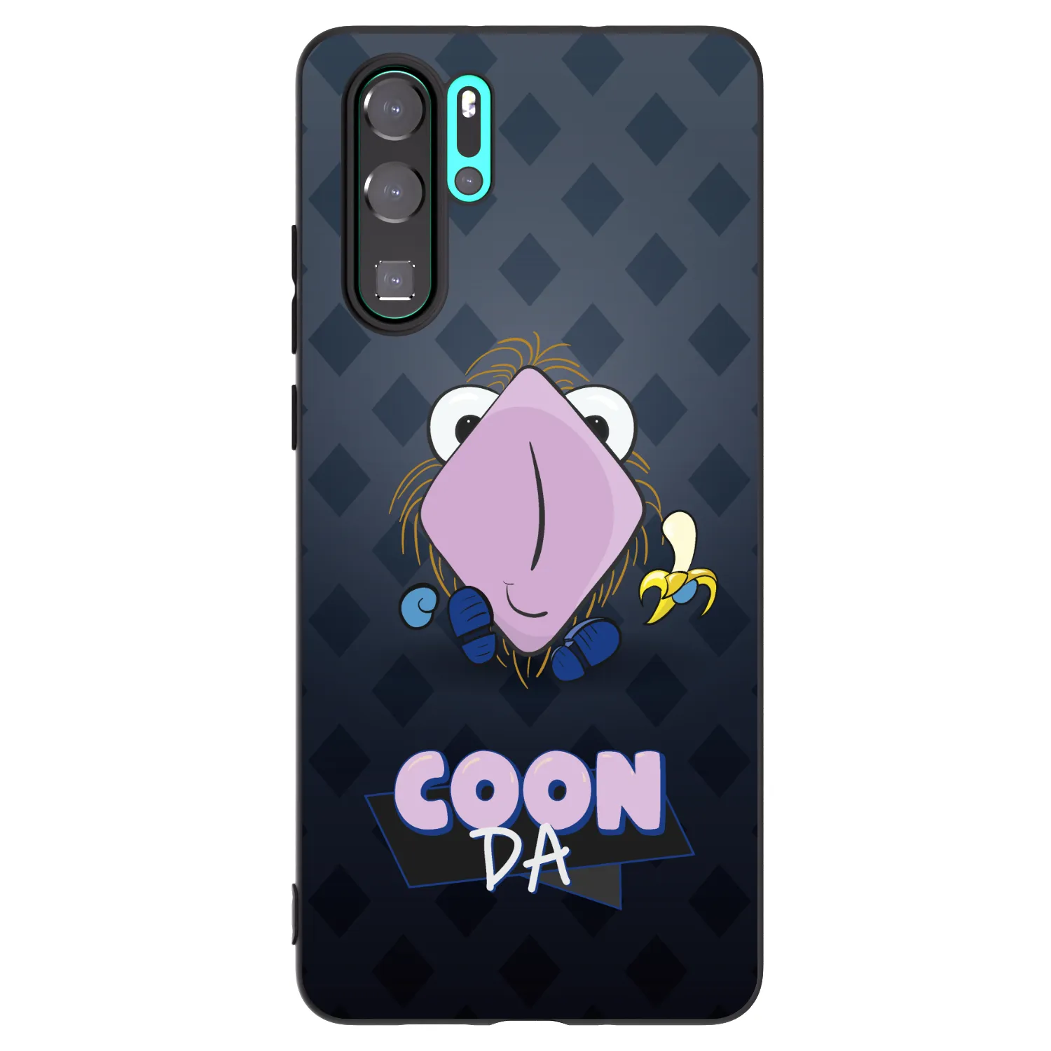 Picasee silikonový černý obal pro Huawei P30 Pro - COONDA chlupatka - tmavá