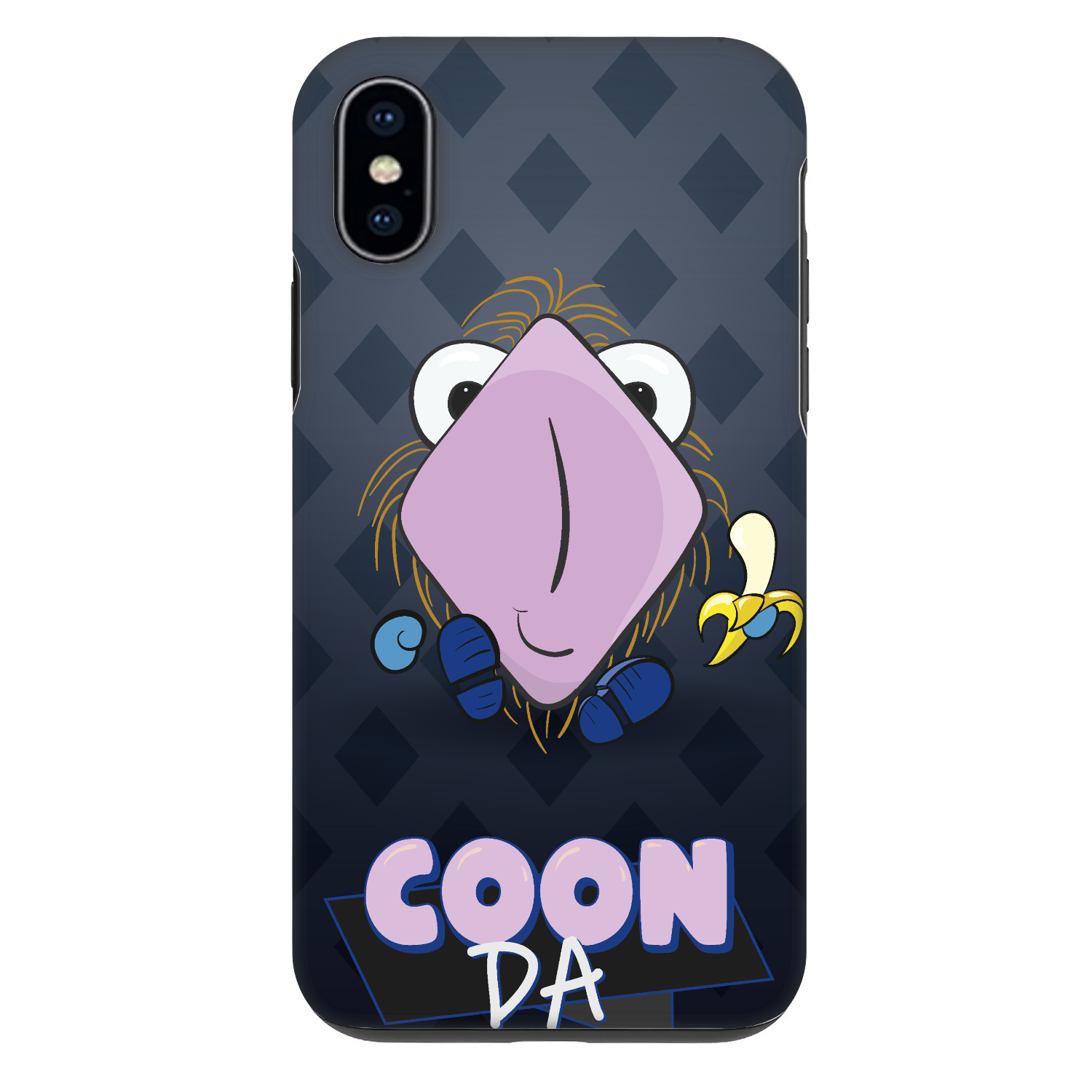 Picasee Fashion Case pro Apple iPhone X/XS - COONDA chlupatka - tmavá