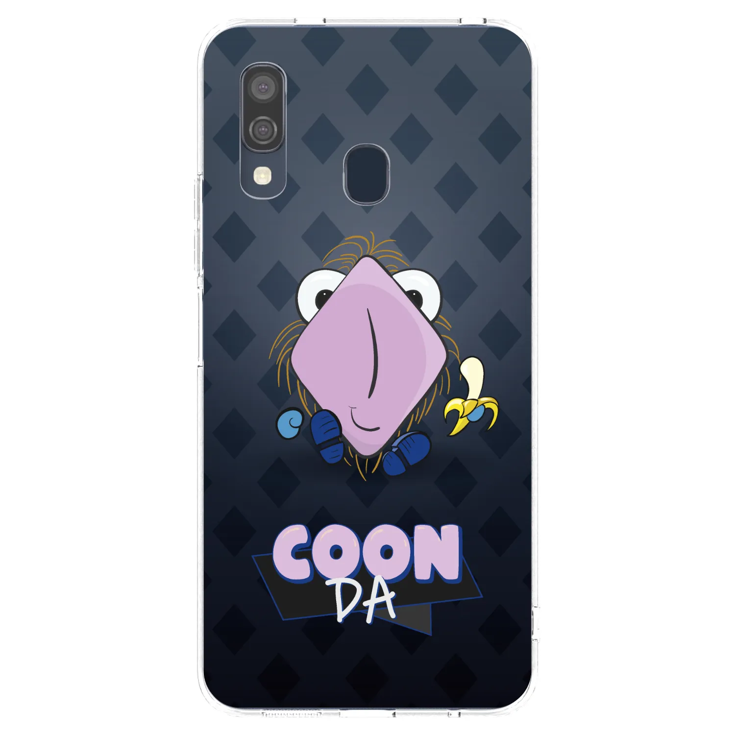 Picasee silikonový průhledný obal pro Samsung Galaxy A40 A405F - COONDA chlupatka - tmavá
