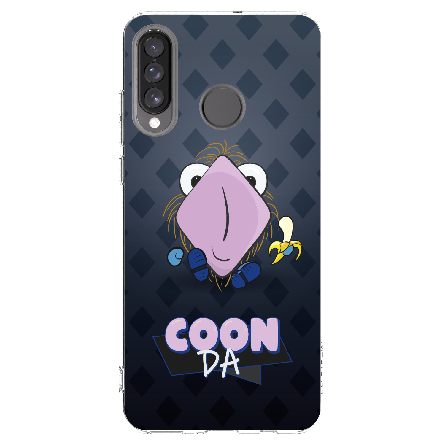Picasee silikonový průhledný obal pro Huawei P30 Lite - COONDA chlupatka - tmavá