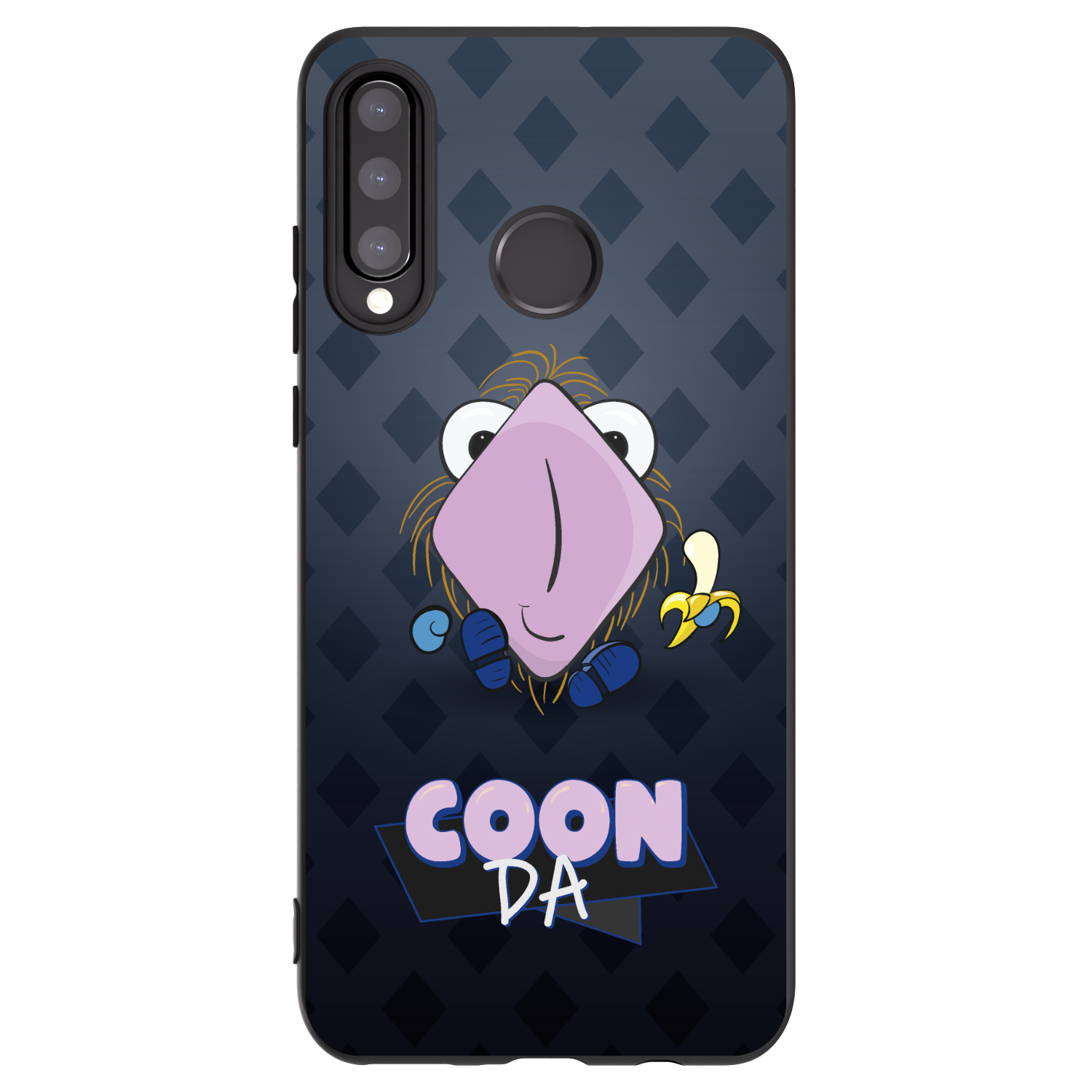 Picasee silikonový černý obal pro Huawei P30 Lite - COONDA chlupatka - tmavá