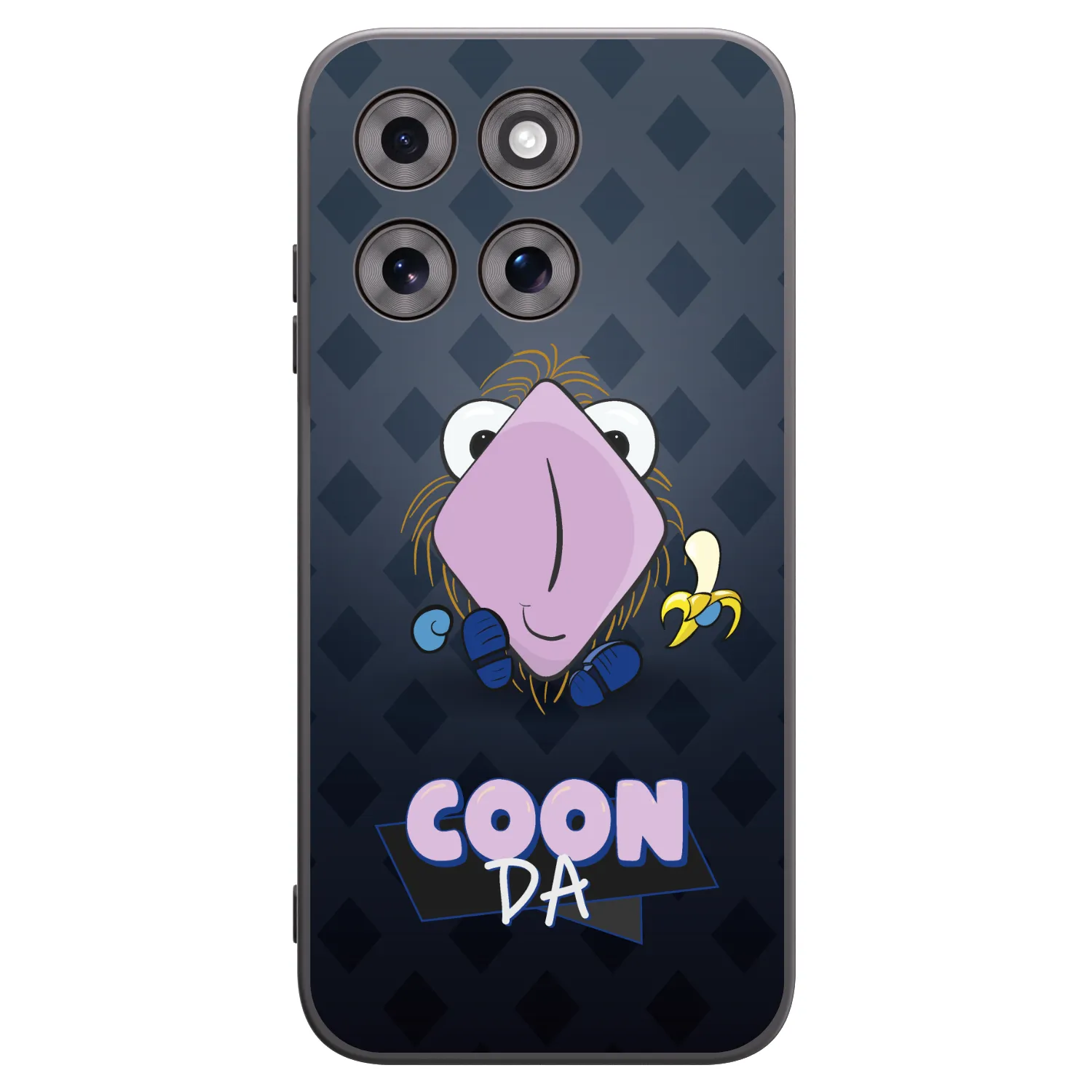 Picasee silikonový černý obal pro Motorola Moto G77 - COONDA chlupatka - tmavá