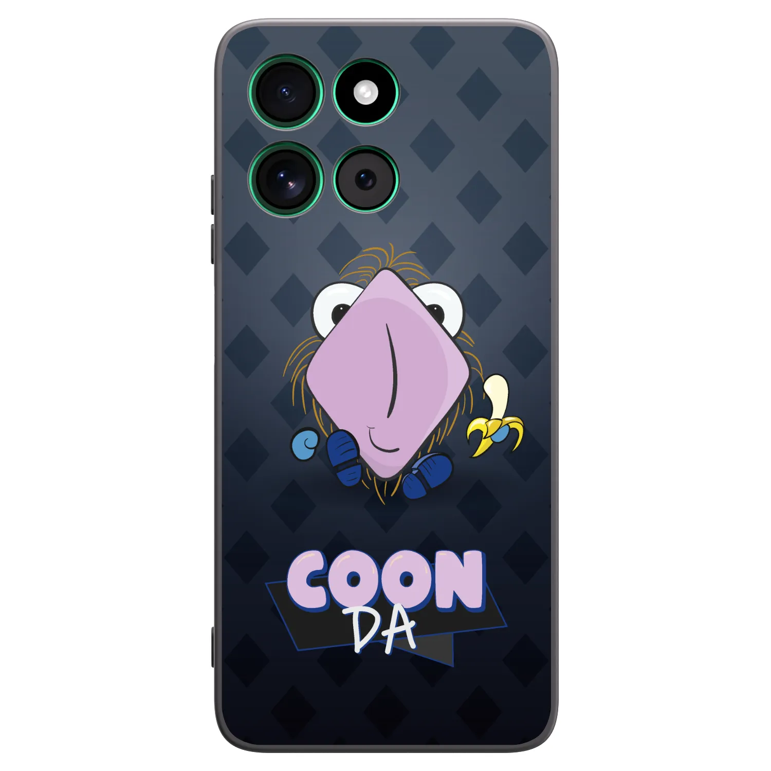 Picasee silikonový černý obal pro Motorola Moto G57 Power - COONDA chlupatka - tmavá