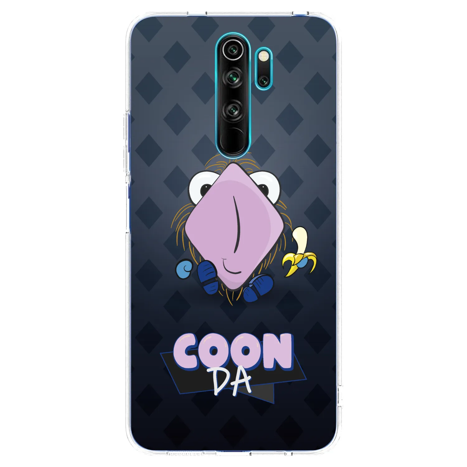 Picasee silikonový průhledný obal pro Xiaomi Redmi Note 8 Pro - COONDA chlupatka - tmavá