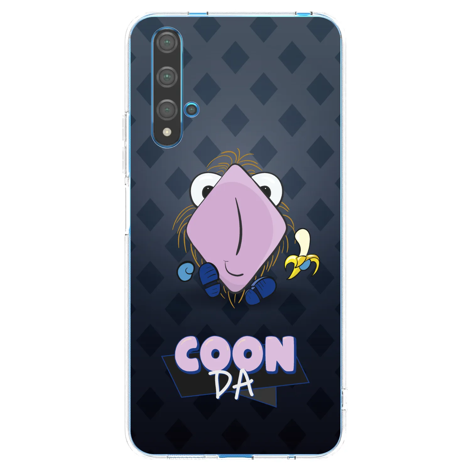 Picasee silikonový průhledný obal pro Huawei Nova 5T - COONDA chlupatka - tmavá