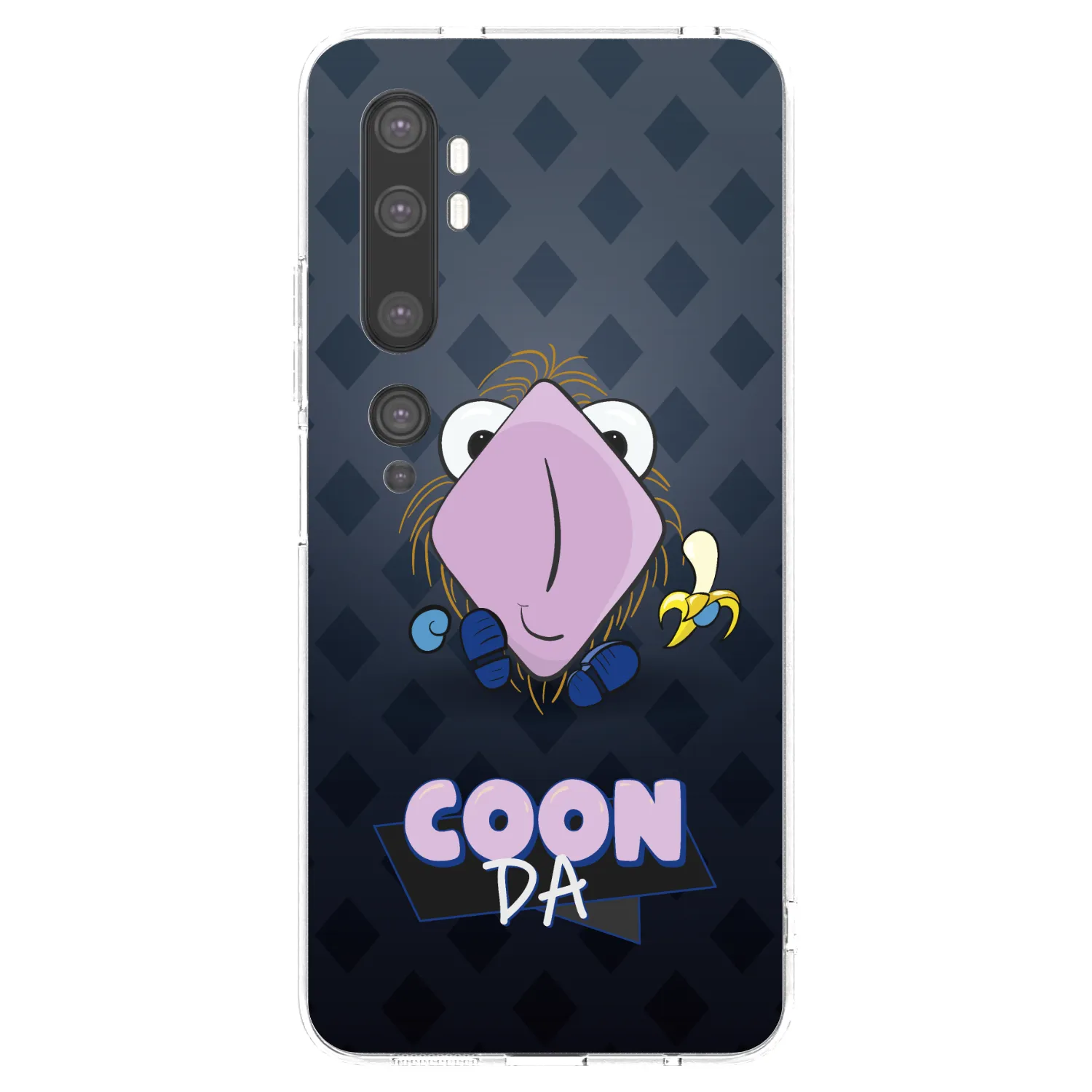 Picasee silikonový průhledný obal pro Xiaomi Mi Note 10 (Pro) - COONDA chlupatka - tmavá