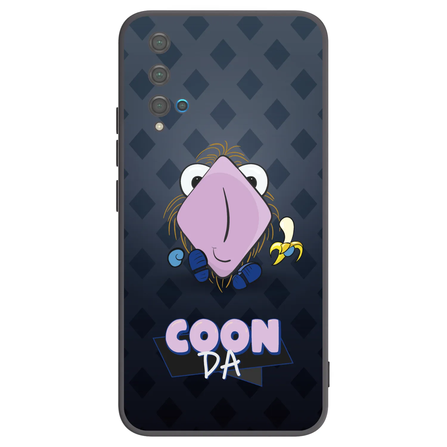 Picasee silikonový černý obal pro Huawei Nova 5T - COONDA chlupatka - tmavá