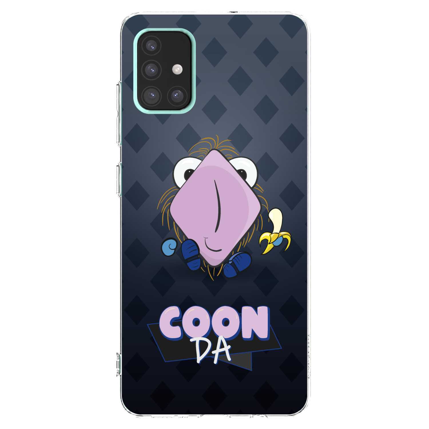 Picasee silikonový průhledný obal pro Samsung Galaxy A51 A515F - COONDA chlupatka - tmavá