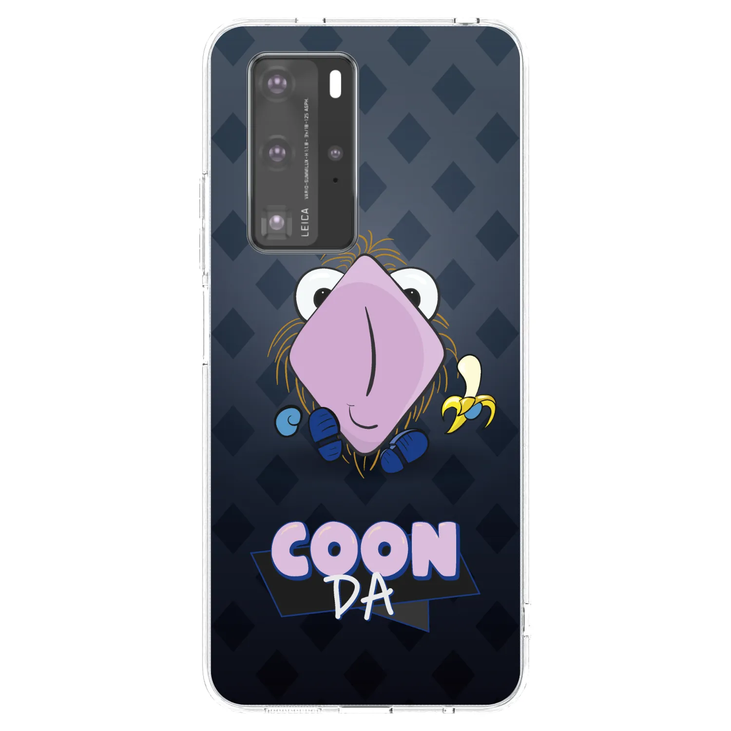 Picasee silikonový průhledný obal pro Huawei P40 Pro - COONDA chlupatka - tmavá