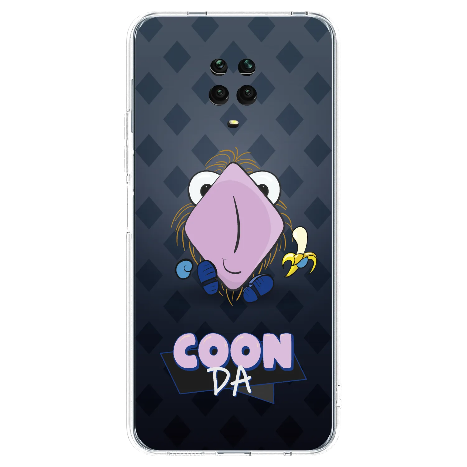 Picasee silikonový průhledný obal pro Xiaomi Redmi Note 9S - COONDA chlupatka - tmavá