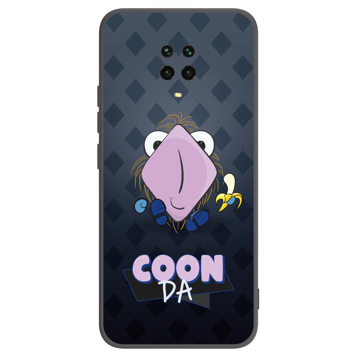 Picasee silikonový černý obal pro Xiaomi Redmi Note 9S - COONDA chlupatka - tmavá