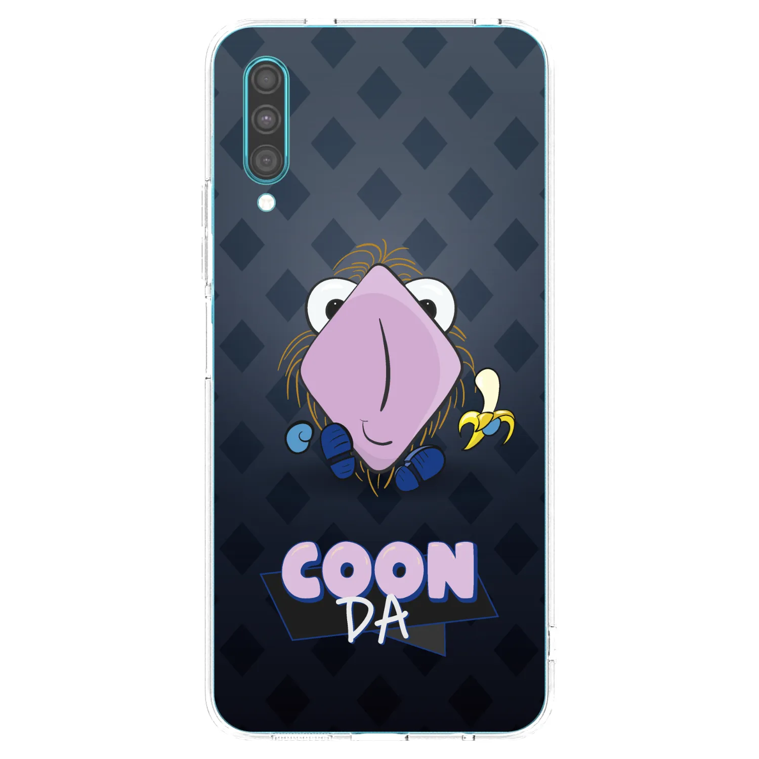 Picasee silikonový průhledný obal pro Samsung Galaxy A30s A307F - COONDA chlupatka - tmavá