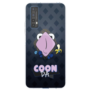 Picasee silikonový průhledný obal pro Realme 7 - COONDA chlupatka - tmavá