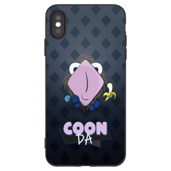 Picasee silikonový černý obal pro Apple iPhone XS Max - COONDA chlupatka - tmavá