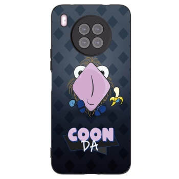 Picasee silikonový černý obal pro Huawei Nova 8i - COONDA chlupatka - tmavá