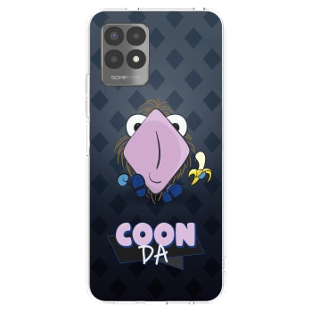 Picasee silikonový průhledný obal pro Realme 8i - COONDA chlupatka - tmavá