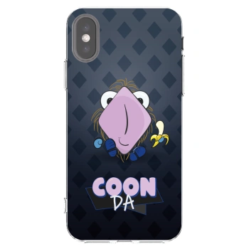 Picasee silikonový průhledný obal pro Apple iPhone X/XS - COONDA chlupatka - tmavá
