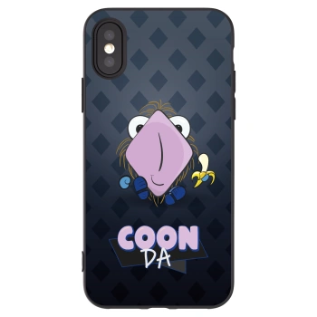 Picasee silikonový černý obal pro Apple iPhone X/XS - COONDA chlupatka - tmavá