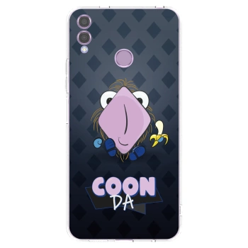 Picasee silikonový průhledný obal pro Honor 8X - COONDA chlupatka - tmavá