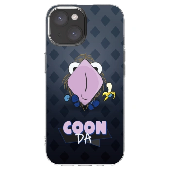 Picasee silikonový průhledný obal pro Apple iPhone 15 - COONDA chlupatka - tmavá