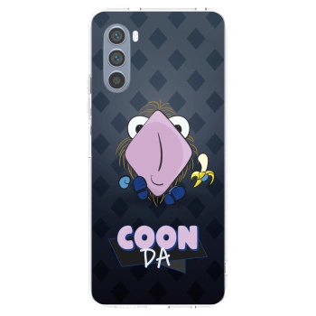 Picasee silikonový průhledný obal pro Motorola Moto G62 - COONDA chlupatka - tmavá