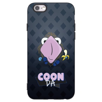 Picasee silikonový černý obal pro Apple iPhone 6/6S - COONDA chlupatka - tmavá