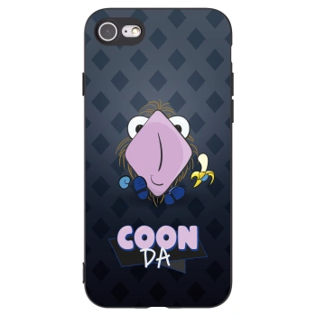 Picasee silikonový černý obal pro Apple iPhone 7 - COONDA chlupatka - tmavá