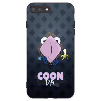 Picasee silikonový černý obal pro Apple iPhone 7 Plus - COONDA chlupatka - tmavá