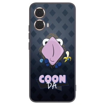 Picasee silikonový černý obal pro Motorola Moto G85 - COONDA chlupatka - tmavá