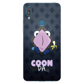 Picasee silikonový průhledný obal pro Huawei Y7 2019 - COONDA chlupatka - tmavá