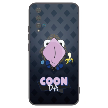 Picasee silikonový černý obal pro Huawei Nova 5T - COONDA chlupatka - tmavá