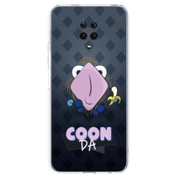 Picasee silikonový průhledný obal pro Xiaomi Redmi Note 9 Pro - COONDA chlupatka - tmavá