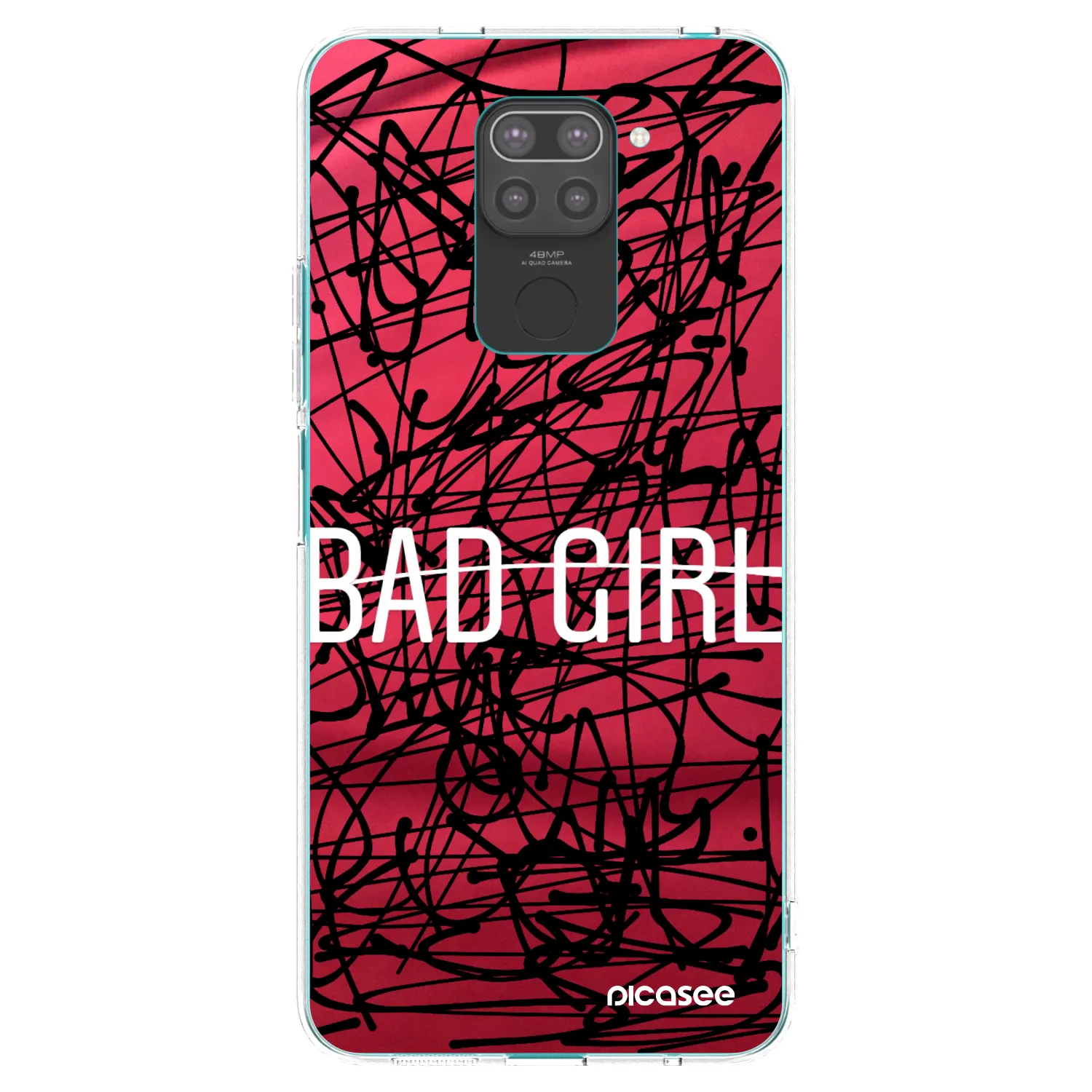 Picasee silikonový černý obal pro Xiaomi Redmi Note 9 - Zlobivá holka