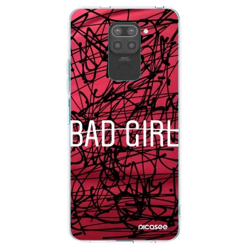 Picasee silikonový černý obal pro Xiaomi Redmi Note 9 - Zlobivá holka
