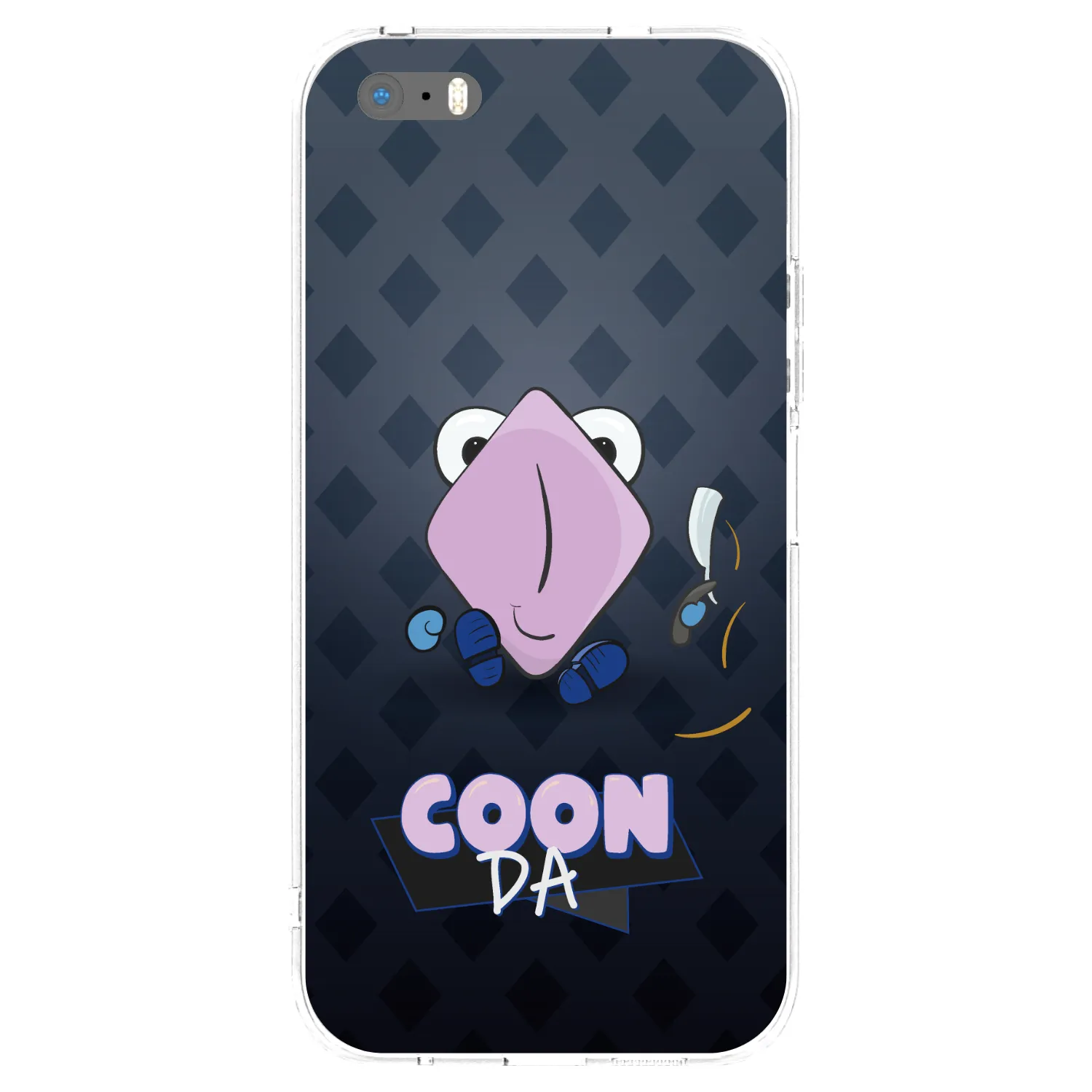 Picasee silikonový průhledný obal pro Apple iPhone 5/5S/SE - COONDA holátko - tmavá