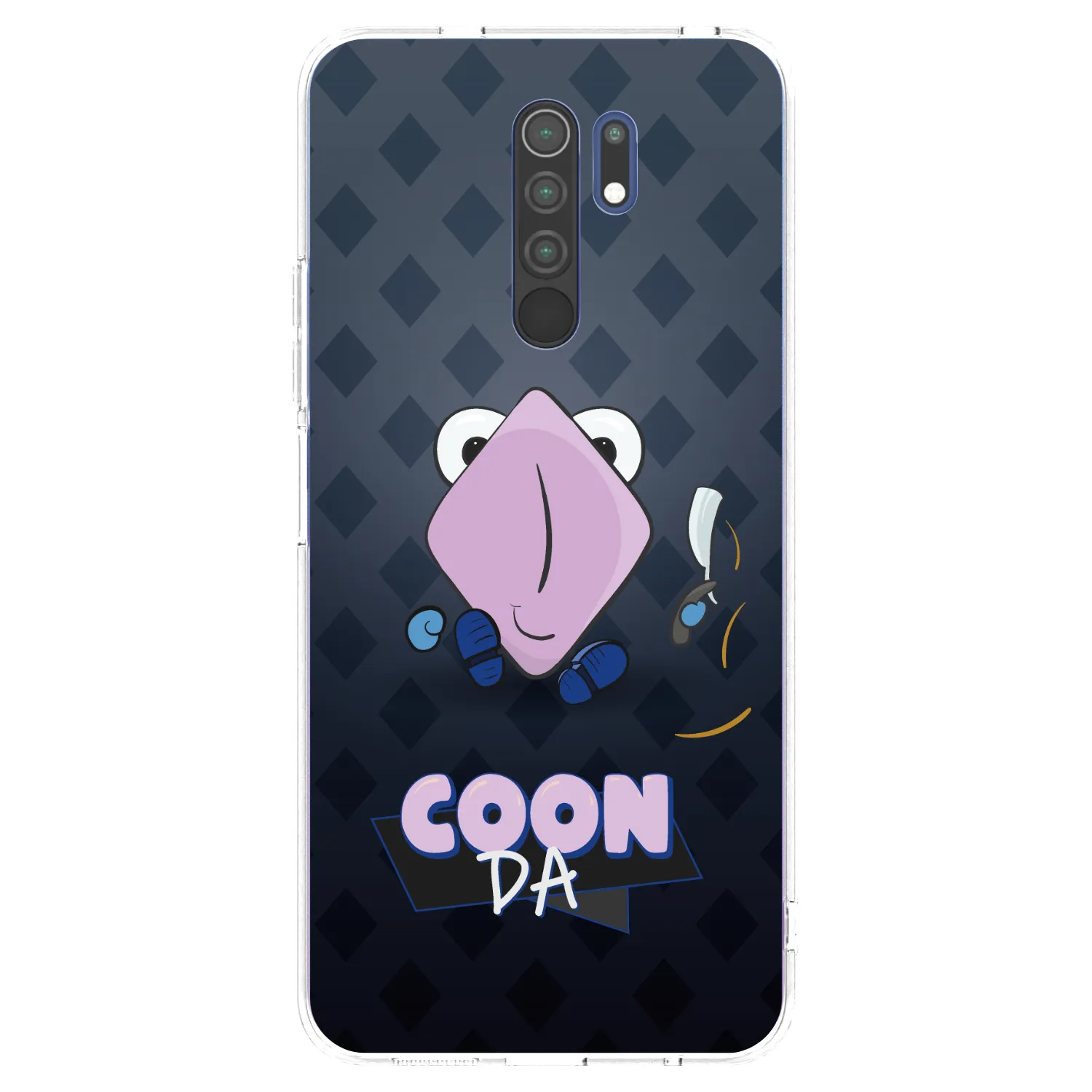 Picasee silikonový průhledný obal pro Xiaomi Redmi 9 - COONDA holátko - tmavá