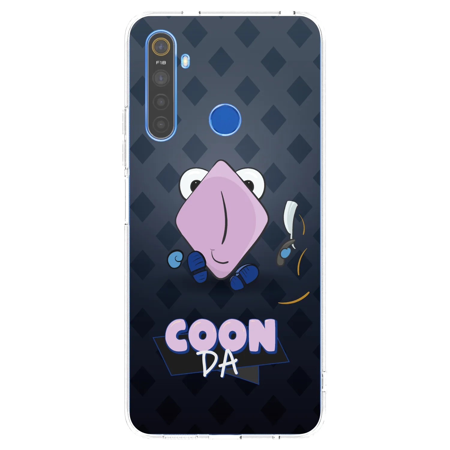 Picasee silikonový průhledný obal pro Realme 5 - COONDA holátko - tmavá
