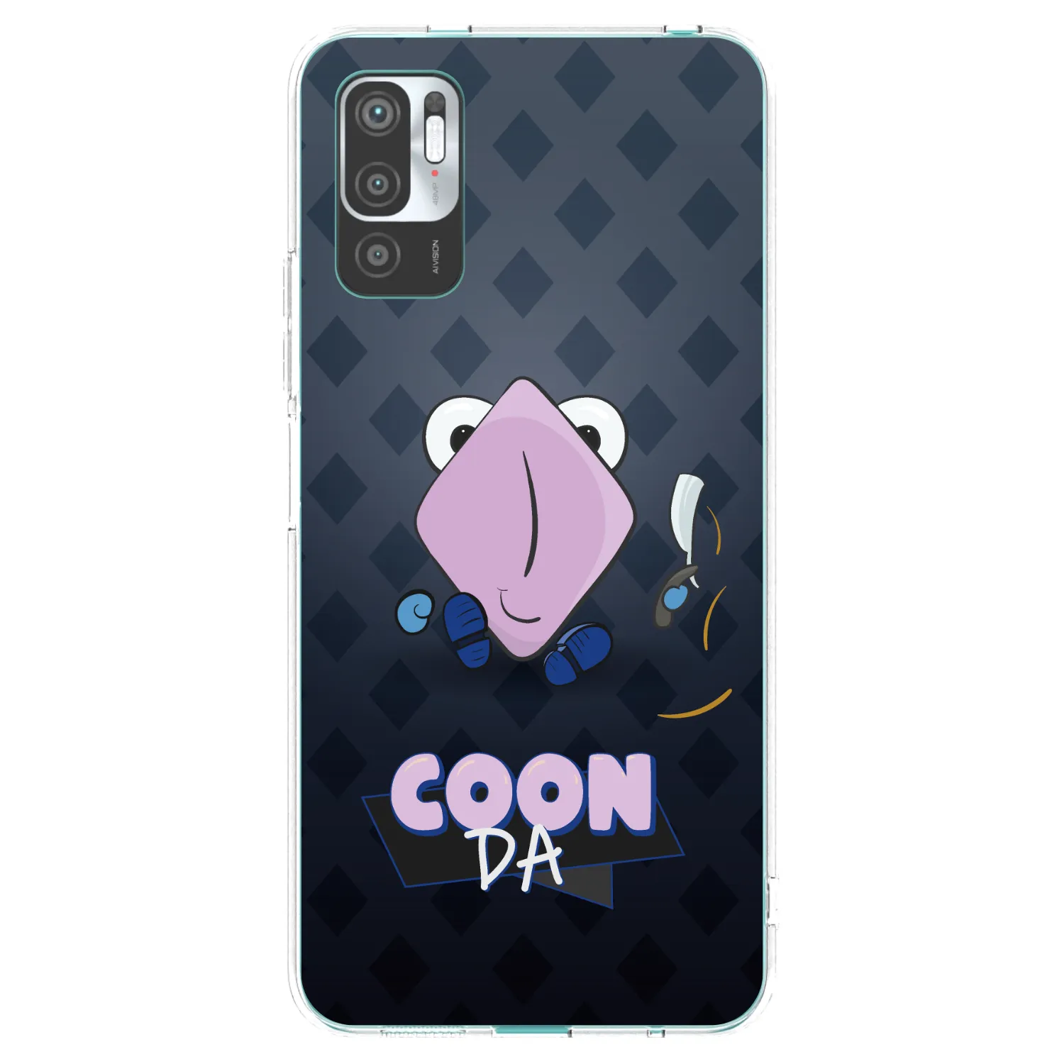 Picasee silikonový průhledný obal pro Xiaomi Redmi Note 10 5G - COONDA holátko - tmavá