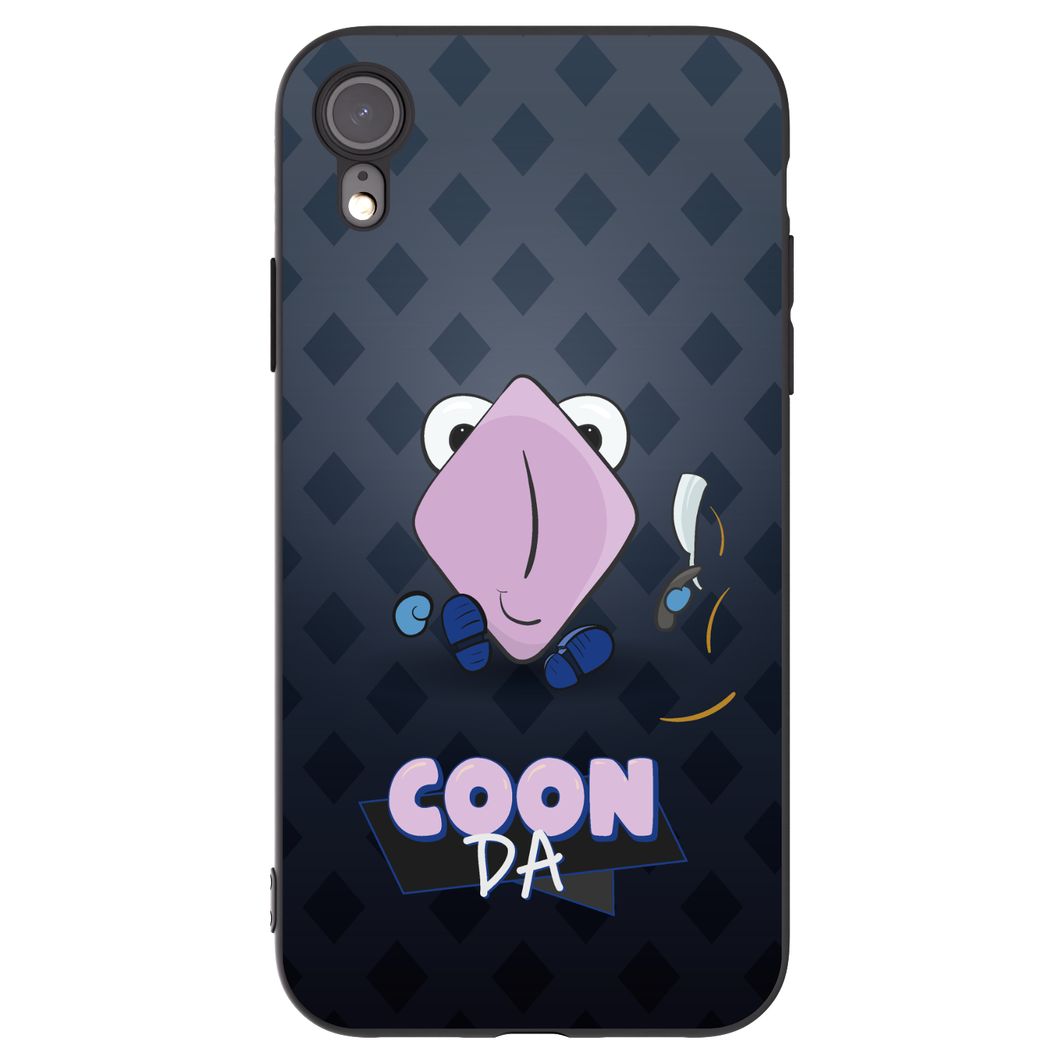 Picasee silikonový černý obal pro Apple iPhone XR - COONDA holátko - tmavá