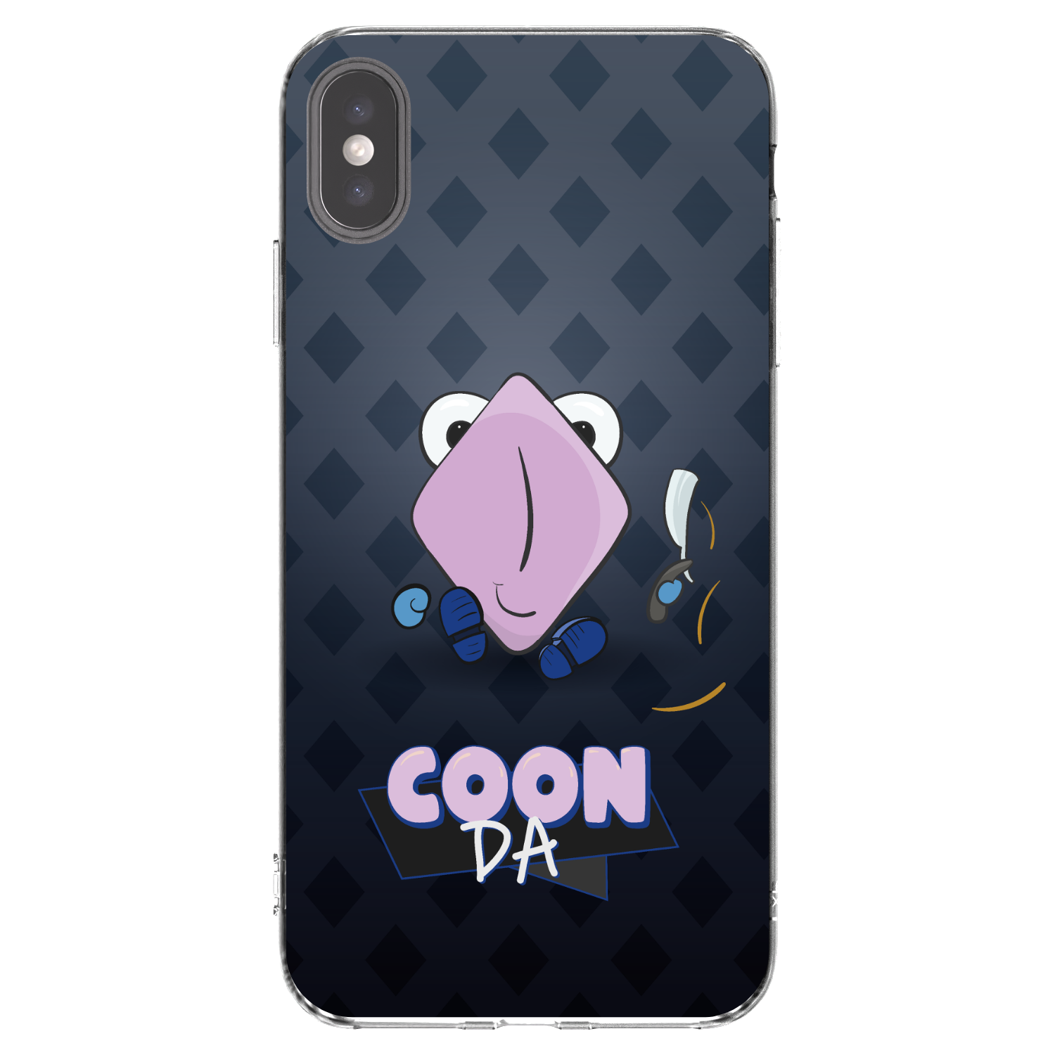 Picasee silikonový průhledný obal pro Apple iPhone XS Max - COONDA holátko - tmavá