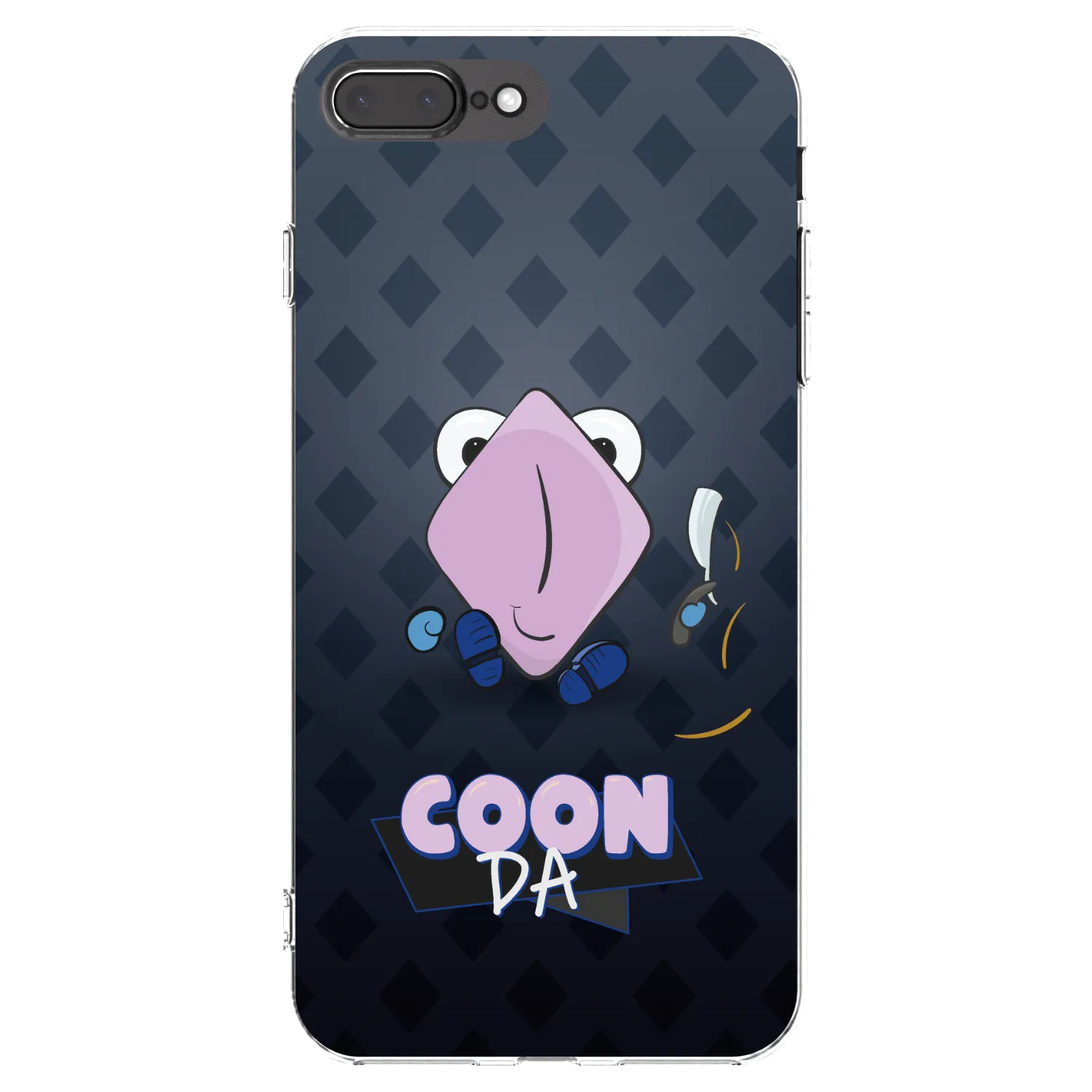 Picasee silikonový průhledný obal pro Apple iPhone 7 Plus - COONDA holátko - tmavá