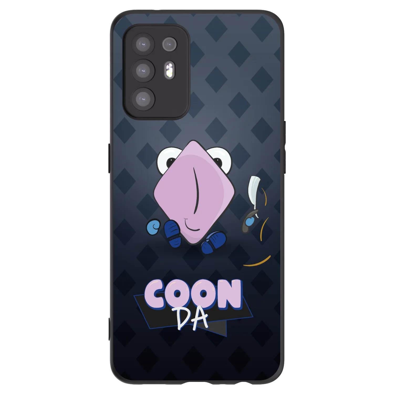 Picasee silikonový černý obal pro OPPO A94 5G - COONDA holátko - tmavá