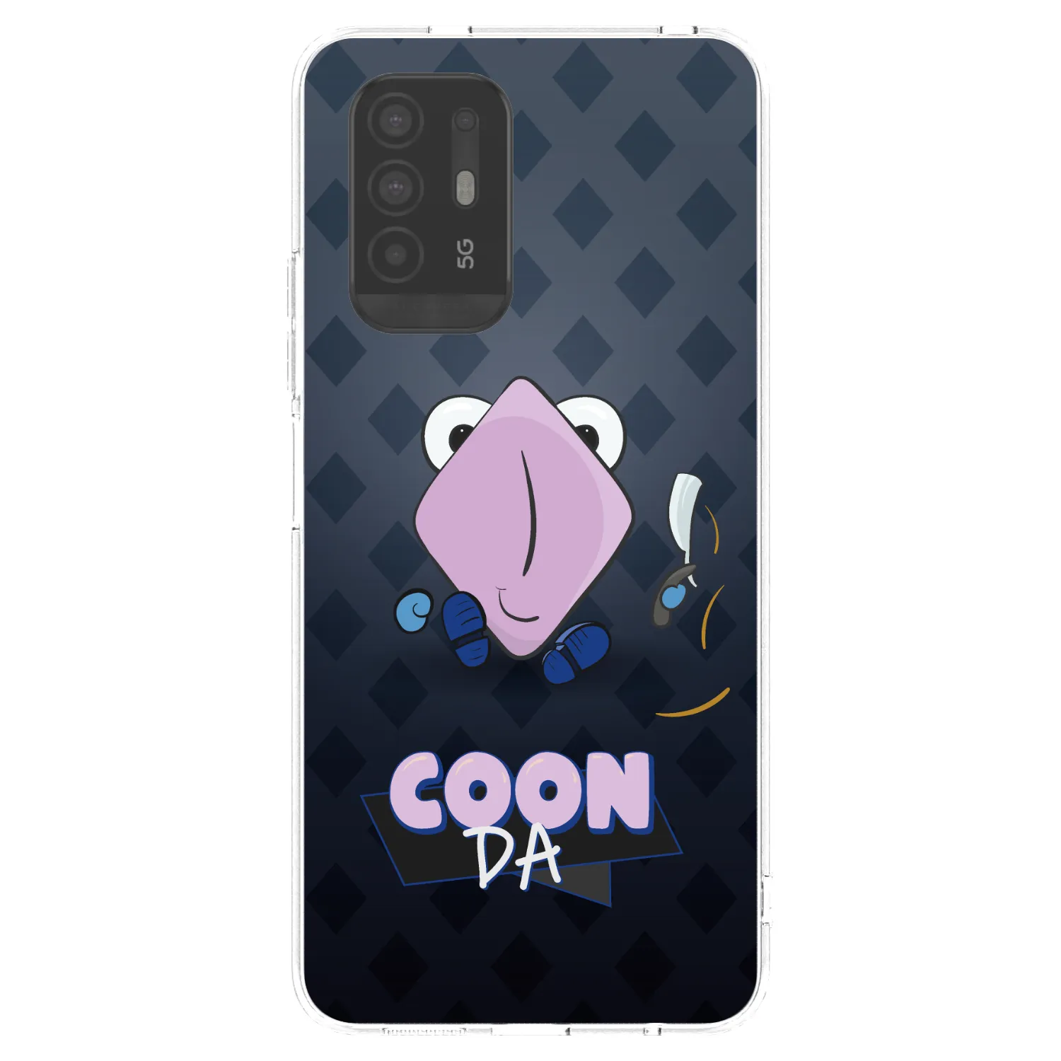 Picasee silikonový průhledný obal pro OPPO A94 5G - COONDA holátko - tmavá