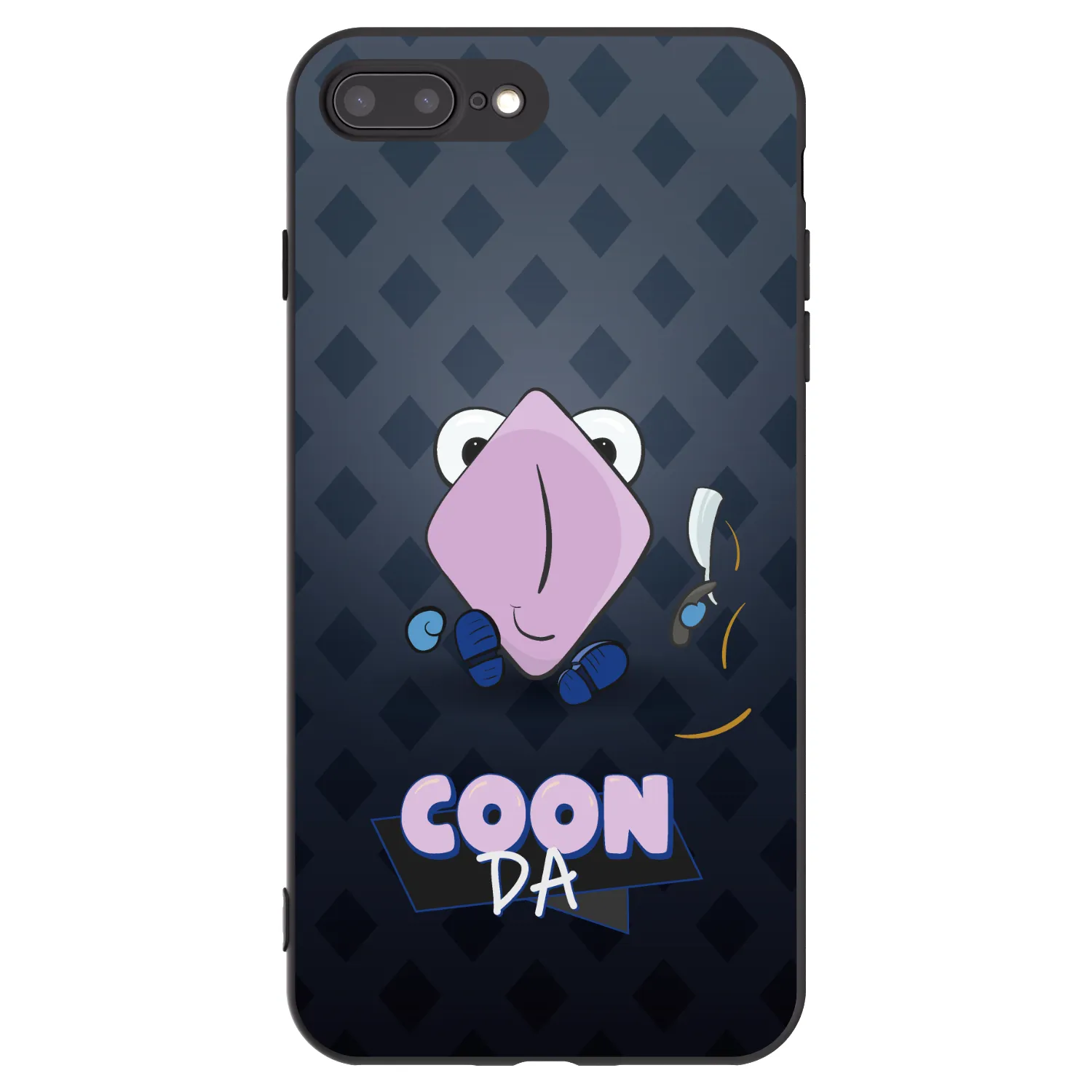 Picasee silikonový černý obal pro Apple iPhone 8 Plus - COONDA holátko - tmavá